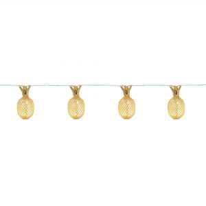 10x LED Gold Pineapple String Lights