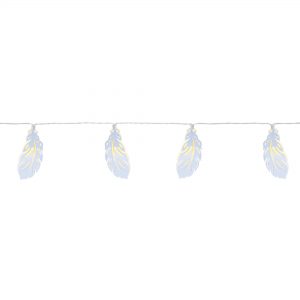 10x LED Metal Feather String Lights